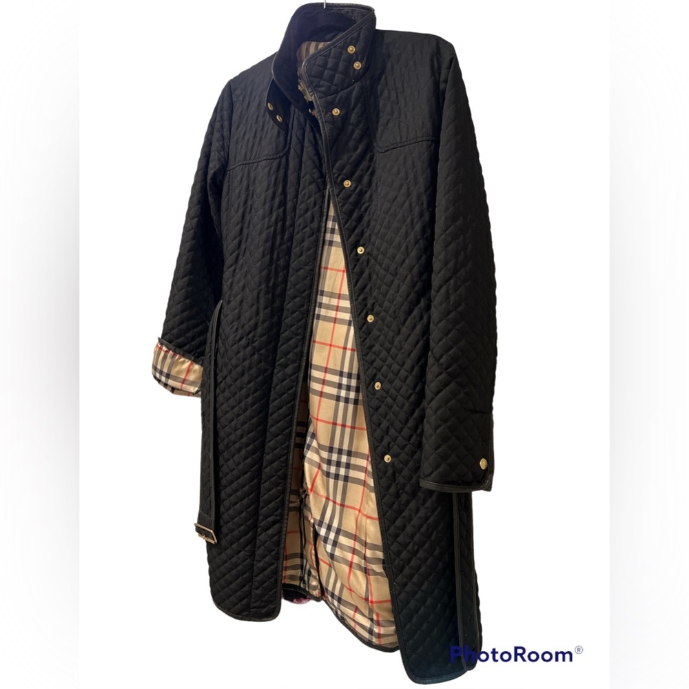 Authentic Burberry London Nova Check Quilted Long Coat